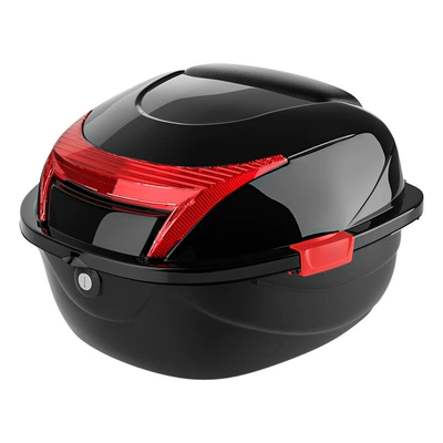 Box Rear Tail Box, Motorcycle Safety Supplies - abs-material-large-box-gloss-black-single-tail-box