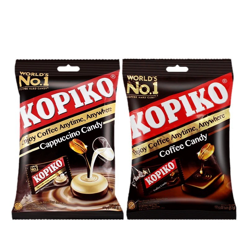 Твёрдая карамель Kopiko-style капучино и оригинал, импортная, 140 г пакет, набор 1–8 шт.