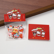 新年卡通对折卡头卡通发饰包装礼品卡纸对折饰品装饰纸卡厂家批发