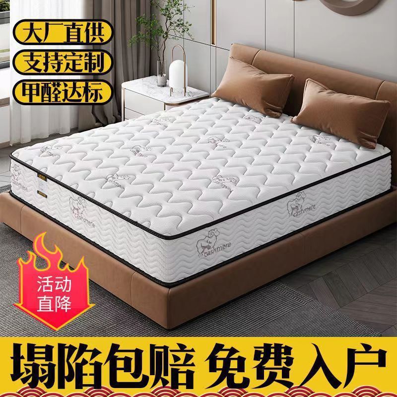 席梦思床垫经济型20CM厚家用弹簧乳胶椰棕软硬两用绢花整网弹簧无|undefined
