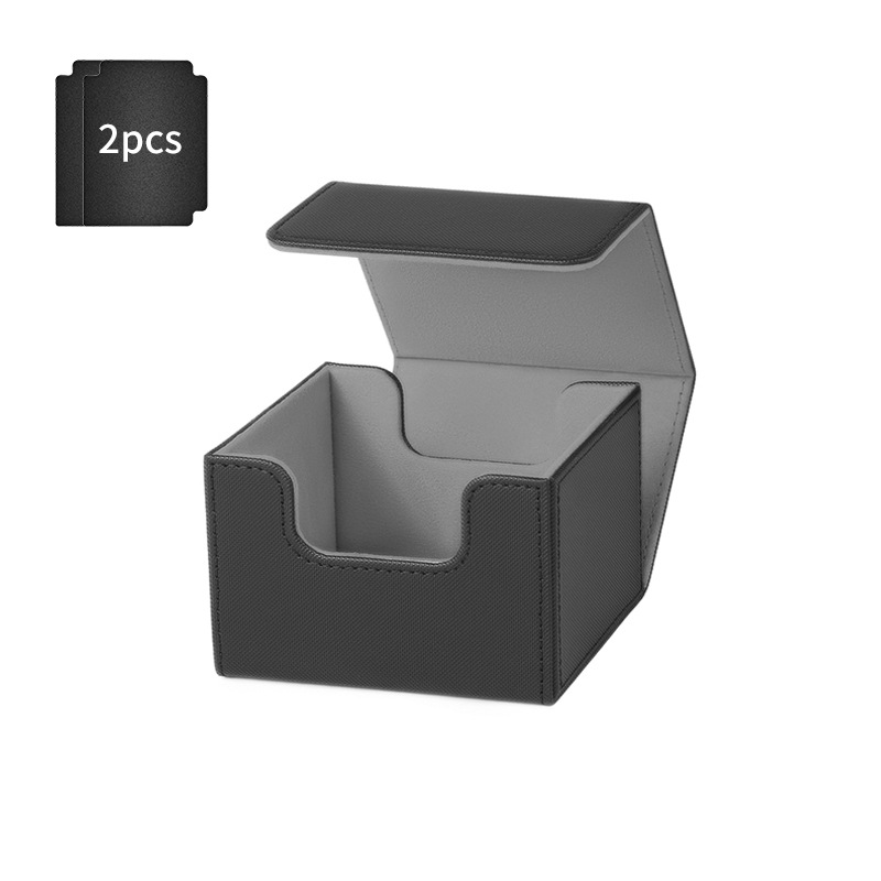 측면 삽입 상자 100+ 검정색 및 회색(검정색 스페이서 2개와 함께 제공)