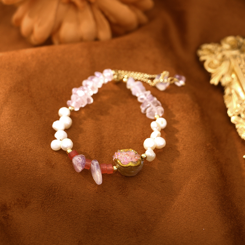 Elegant Sweet Geometric Freshwater Pearl Opal Women's Bracelets Necklace display picture 8