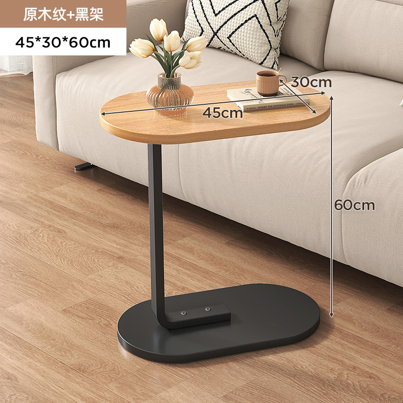 Estilo crema sofá mesa auxiliar mesita de noche gabinete lateral mesa de té móvil estante de almacenamiento mini balcón mesa pequeña