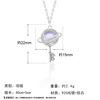 Genuine necklace, pendant, silver 925 sample, simple and elegant design, moonstone