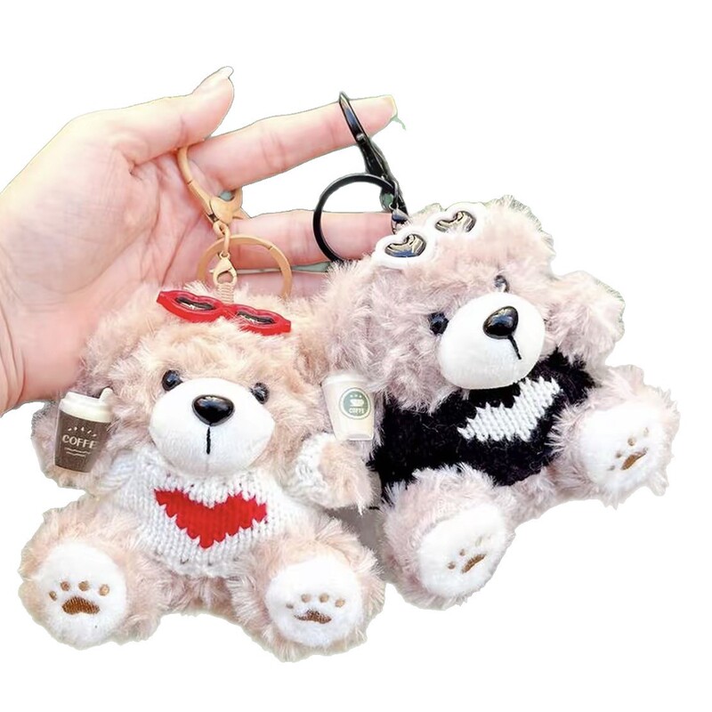 ぬいぐるみトレンディクールクマペンダント学生スクールバッグペンダント人形かわいいカップルキーホルダー漫画小さなギフト卸売|undefined