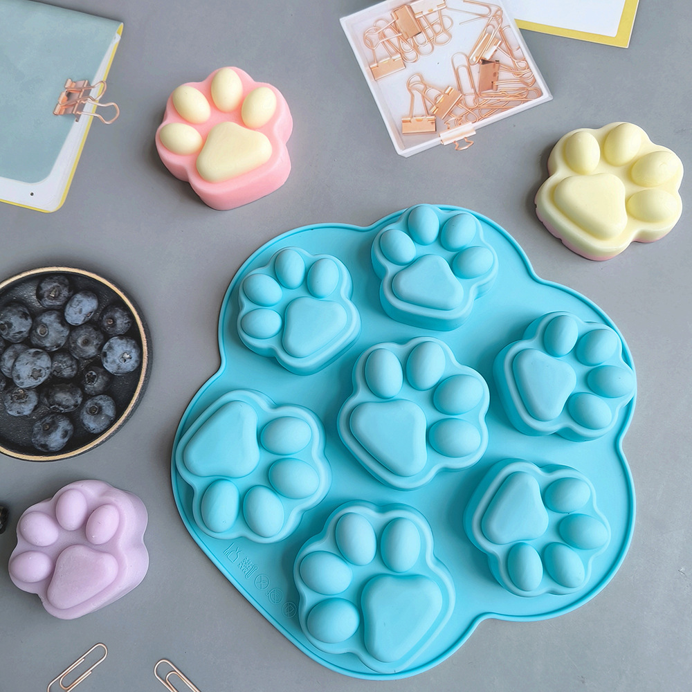7 garras de gato 230 dulces chocolate molde de silicona horneado galletas molde de decoración de pastel molde de pudín helado