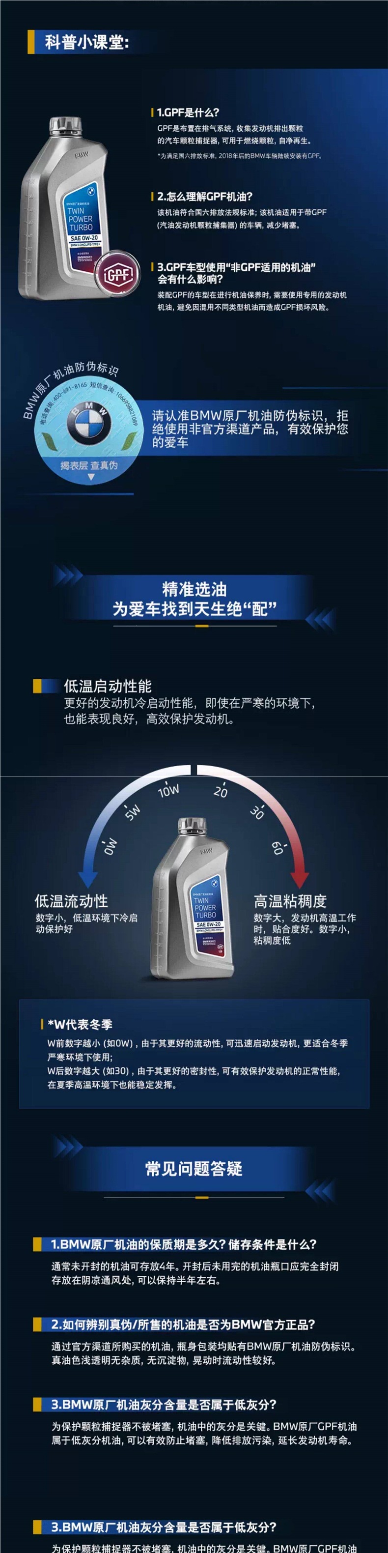 Bmw/Bmw Original Fully Synthetic Gpf Engine Lubricant 0W-30/5W-30/10W-60 Others