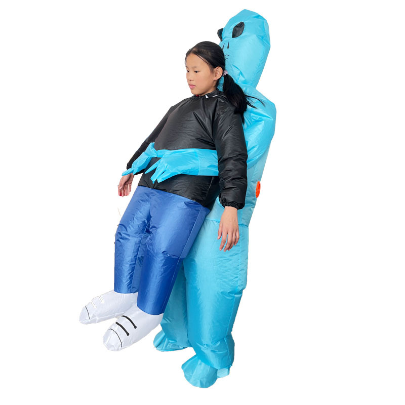 Disfraz de Halloween para bromas transfronterizas, divertido disfraz de fantasma verde de Amazon, disfraz inflable de alienígena.