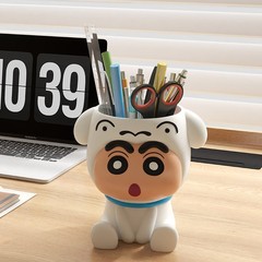 蜡笔小新小白笔筒卡通动漫可爱学生文具收纳筒桌面摆件装饰礼物男