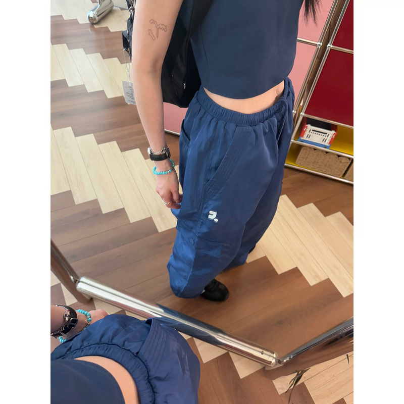 2025 Summer New Korean Designer Rr Quick-Drying Solid Color Sweatpants Cargo Pants Loose Casual Straight-Leg Trousers