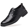 High footwear English style pointy toe for leisure, classic suit for leather shoes