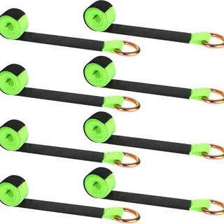 跨境拉紧器绿色 8PackLassoTowStrap2"x8ft11000Lbs捆绑带拖车绳