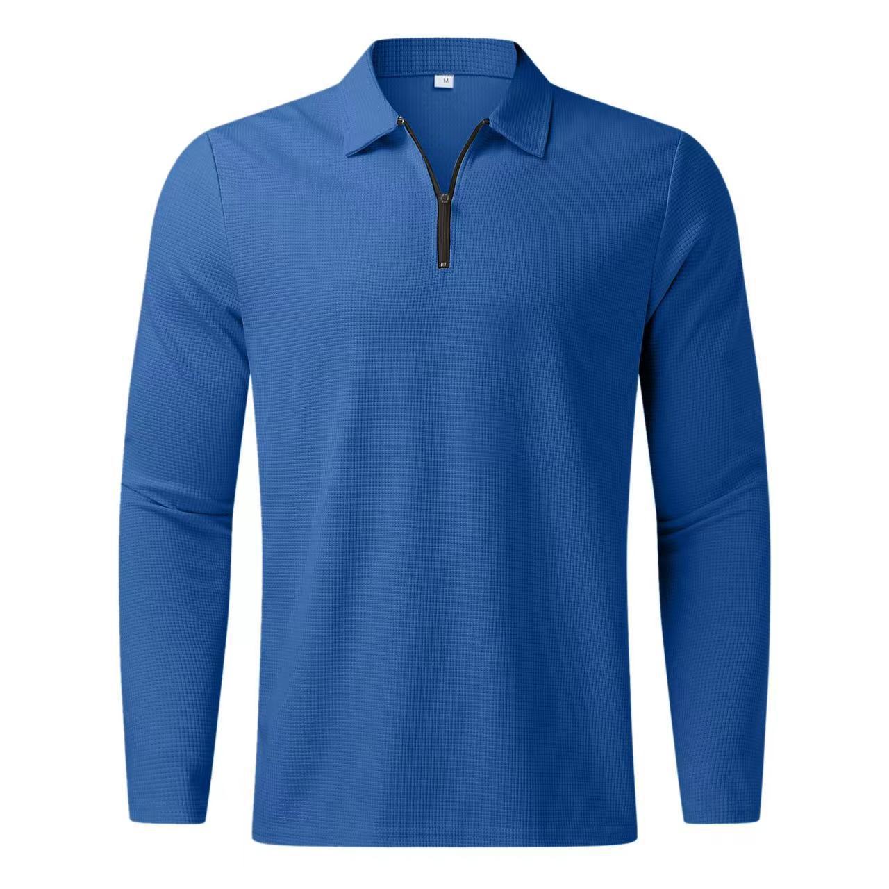 Men's Half-zip Activewear Set Long Sleeve Top And Pants For Gym_voghion.com