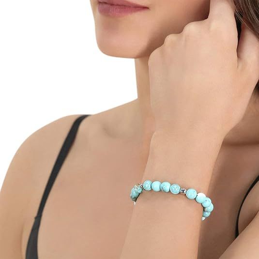 Gemstone bracelet Crystal natural stone men women decompression reiki yoga diffuser semi-precious stone beaded bracelet