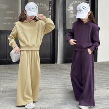 女童秋冬款款卫衣套装2025新款洋气中大童韩版时尚两件套潮批发