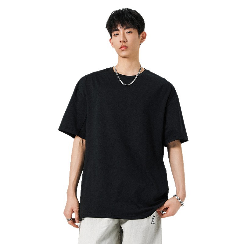 T-Shirt Men's Summer New Style Youth Off-Shoulder Five-Quarter Sleeve Loose Quick-Drying Anti-Uv Short-Sleeved T-Shirt Sun Protection Men's Clothing