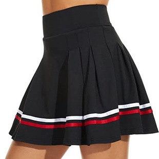 New Tennis Skirt Cross-Border European and American Style Pleated with Pockets Built-In Shorts Golf High Elastic Sports Pants Skirt