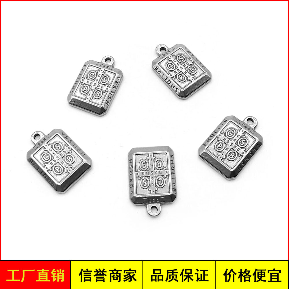 retro pendant stainless steel with letters