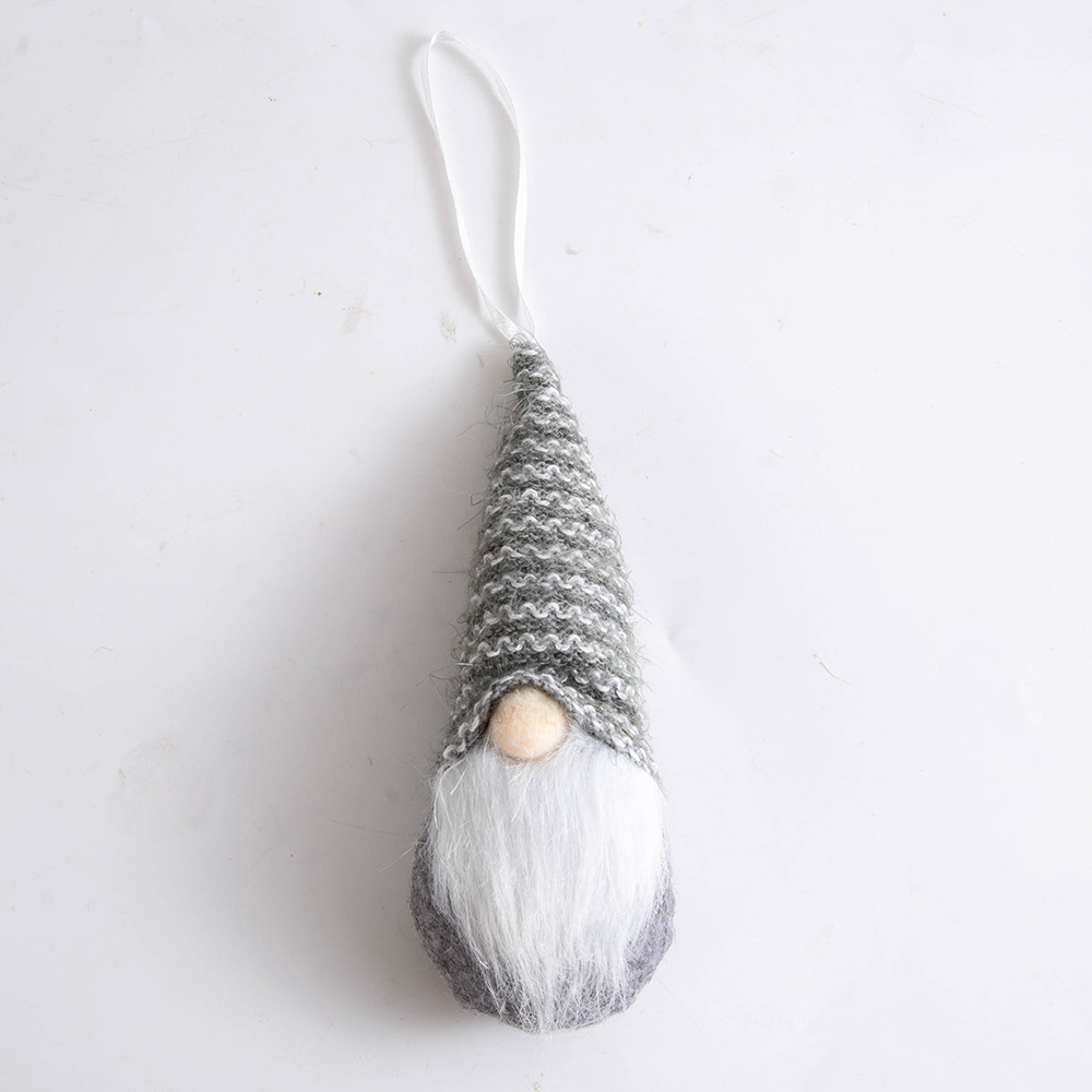 Nuevos colgantes de decoración de Navidad transfronterizos colgantes de árbol de Navidad muñeca sin cara enano viejo pequeño colgente