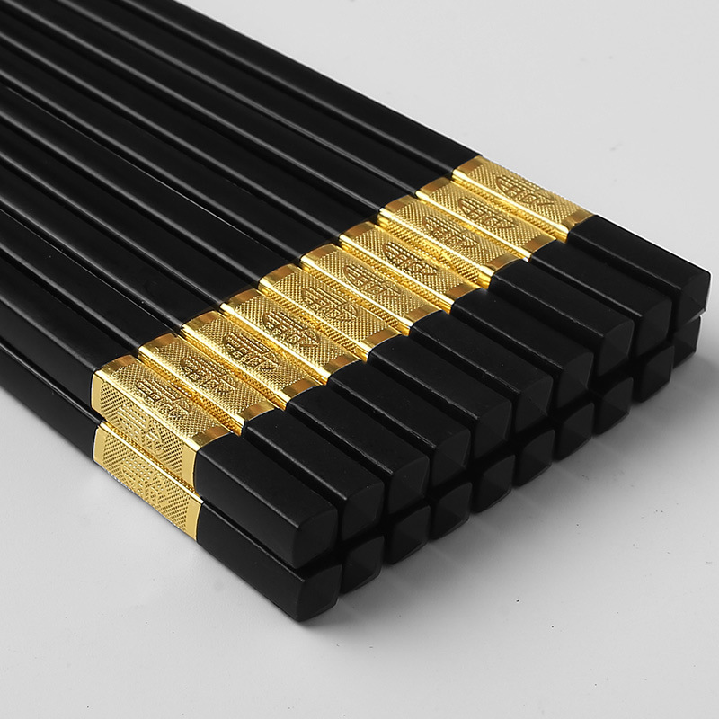 Palillos del hogar de alto grado de aleación de plástico anti-moho de alta temperatura resistente de doble capa no-moho palillos de lujo de alta gama de luz al por mayor