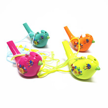 沙滩玩具塑料彩绘水鸟音乐口哨吹奏乐器 男女孩传统创意戏水玩具