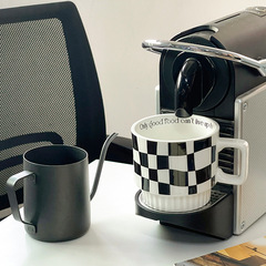 Chessboard mugs ceramics ins wind net red stacked cups office water cups couple cups coffee cups tea cups