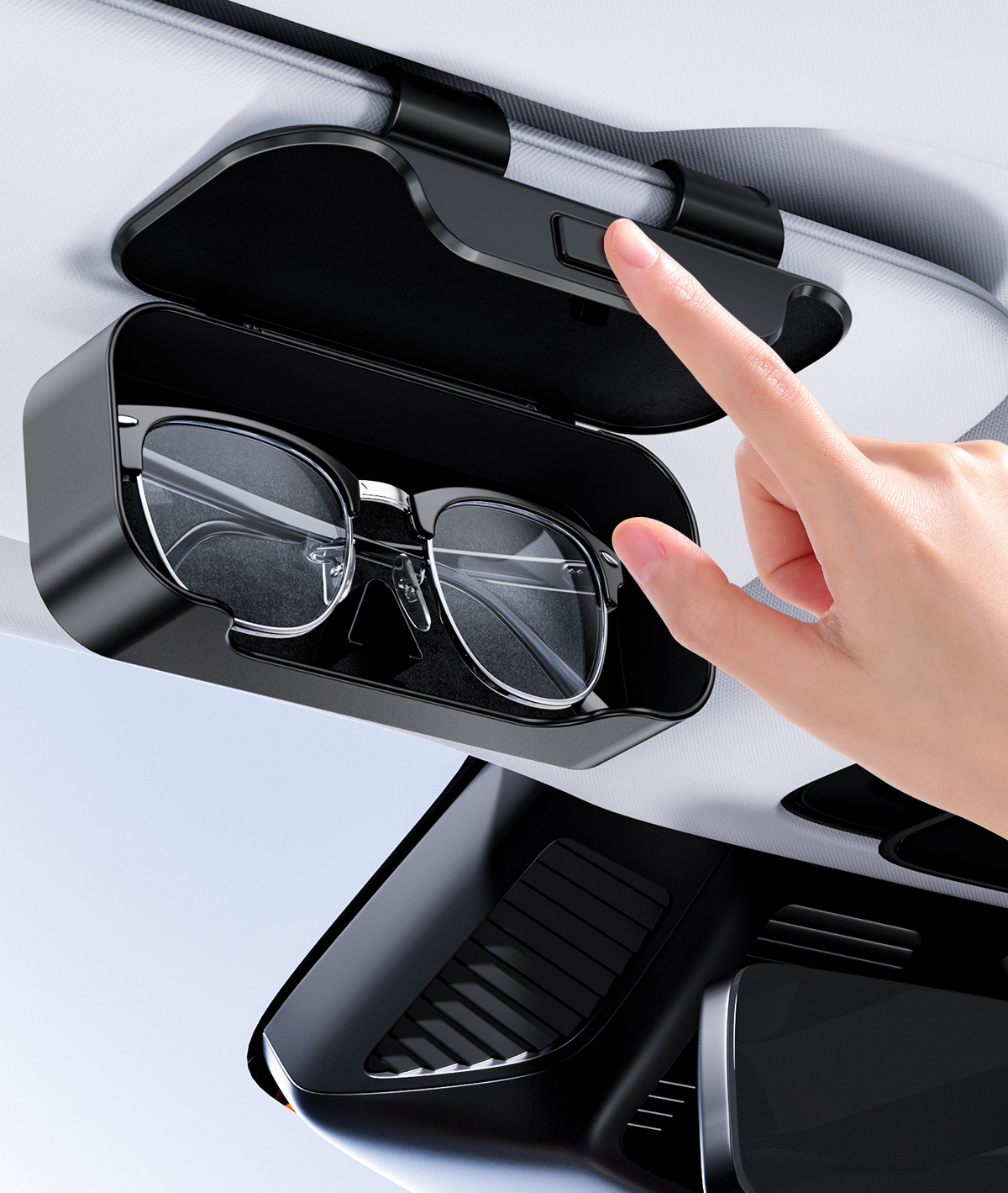 Car Sun Visor Glasses Clip, Sunglasses Holder, Car Card and Receipt Storage Box, Glasses Clip Storage Box, Interior Decoration Items