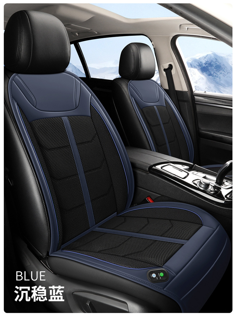 Car air conditioning refrigeration ventilation seat cushion back blowing suction ice silk summer main driving car seat heat insulation mat