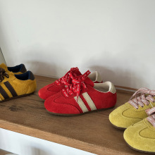 萌萌童鞋2025秋款新品男女童多巴胺配色德训鞋小中大童时尚休闲鞋