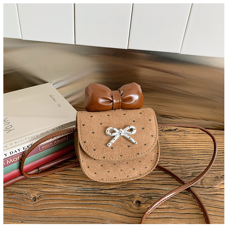 Exquisita mini niñas bolsos de hombro lindos arcos bebés padres e hijos mochilas onduladas de moda bolsos para niños