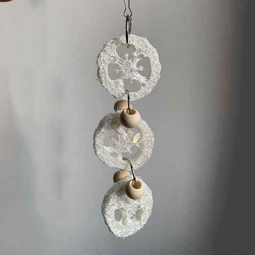 Large, Medium, and Small Parrot Tooth Grinding Loofah Parrot Chewing Toy, Stand Frame Tooth Grinding String Chewing Wholesale