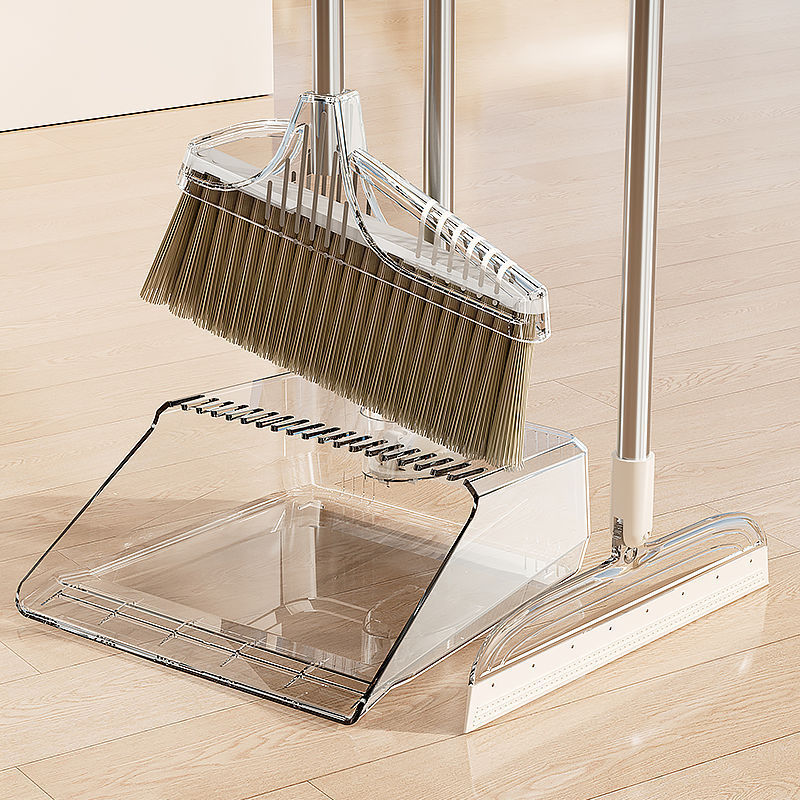 Broom and Dustpan Set for Home Use, Non-Stick Hair Dustpan, Sweeping Tool, Broom, and Garbage Shovel