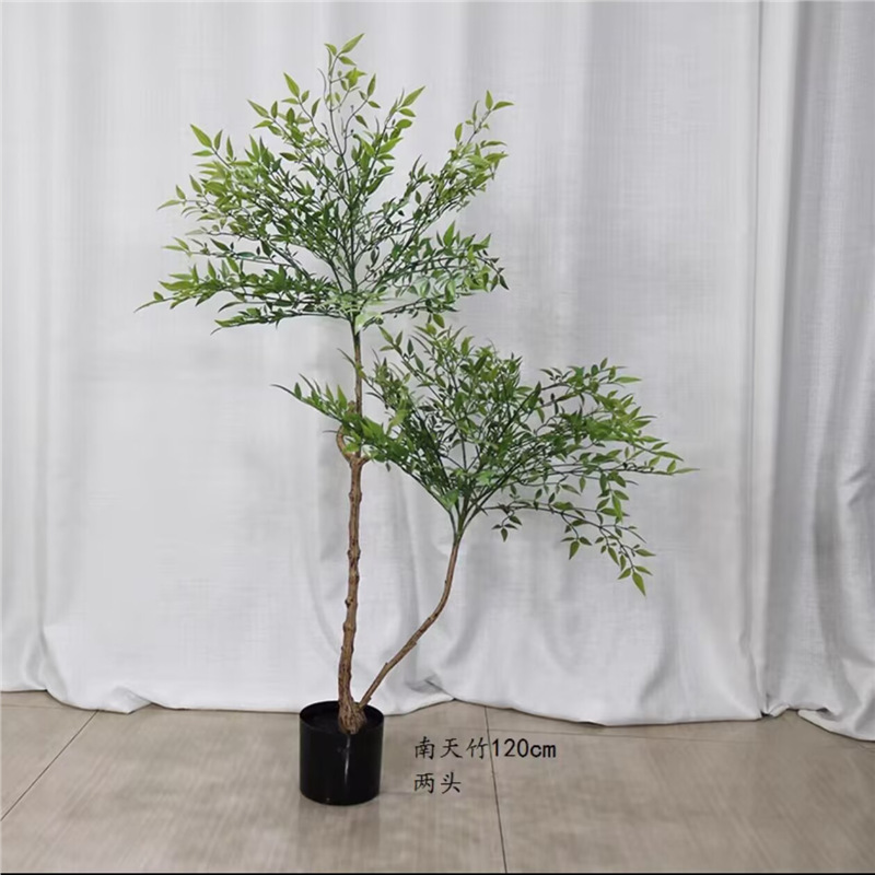 模擬緑の植物北欧スタイルの緑の植物南天竹鉢植え屋内窓床景観装飾緑の植物|undefined