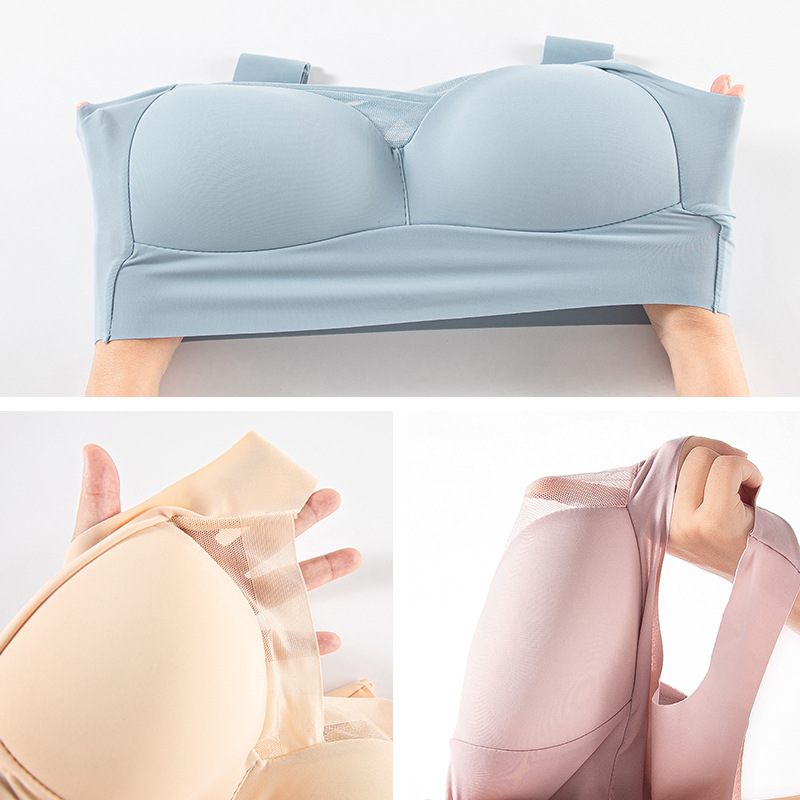 Más tamaño transfronterizo más versión gorda inalámbrica push up Sujetador deportivo Chaleco de las mujeres europeas y americanas sin costura ropa interior al por mayor