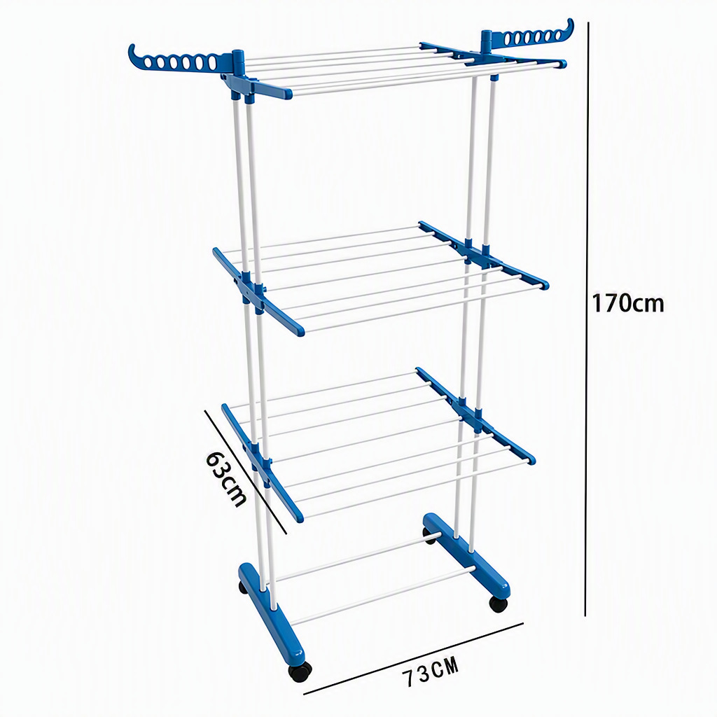 Tendedero Plegable y Retráctil para Ropa de Hierro Multifuncional para Balcón