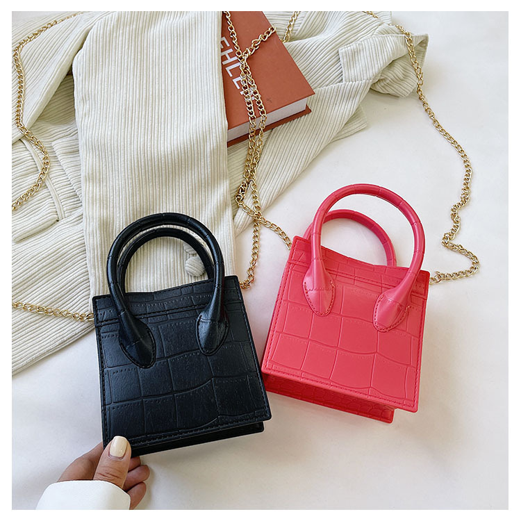 2025 Cross-border new popular smiling face bag, small square bag, fashionable and versatile chain hand bag, shoulder and crossbody jelly women's bag undefined