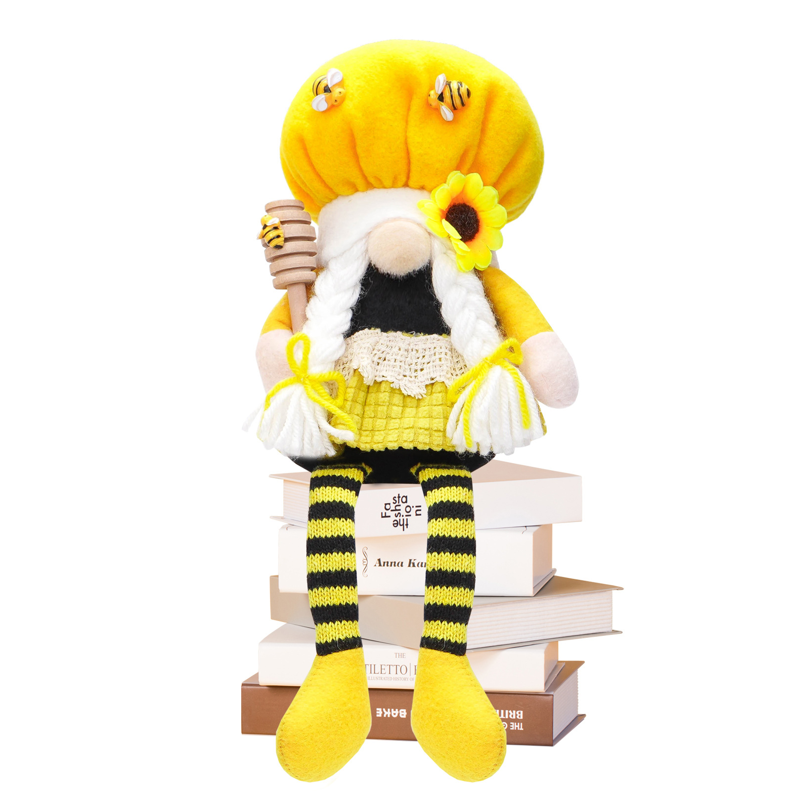 Amazon nueva abeja día decoración regalo abeja pierna larga muñeca sin rostro decoración Festival de la abeja