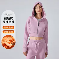 Lulu осень-зима новая тонкая тонкая толстовка женская повседневная дикая молния кардиган с капюшоном куртка для йоги