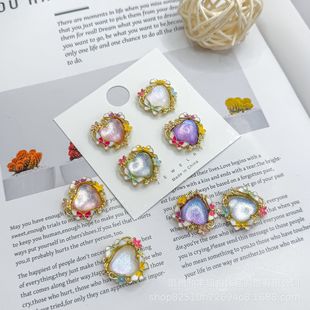 DIY Handmade Retro Oil Painting Series Rose French Design Mobile Phone Chain Bag Pendant Decorative Accessories