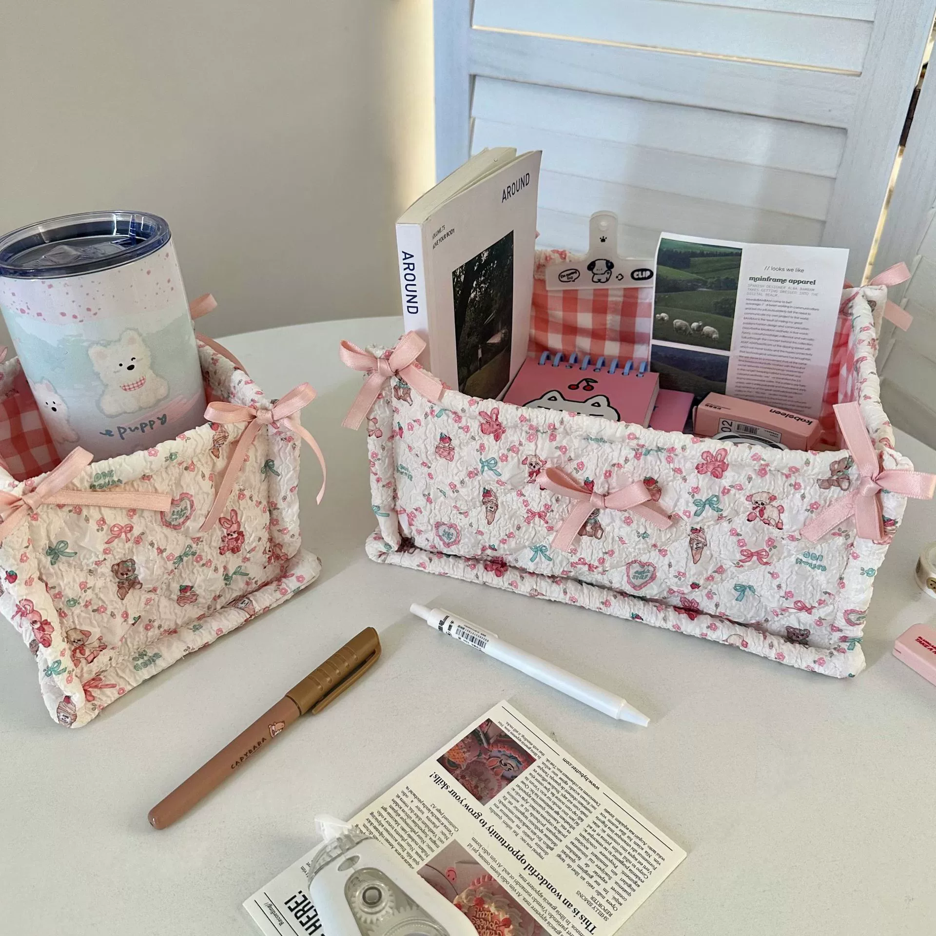 High quality table cute storage basket, storage system, storage box