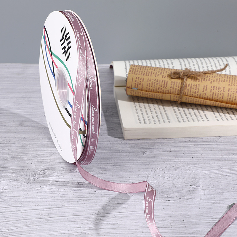 1cm100 tamaño sólo para usted Inglés cinta de poliéster flores regalo DIY decoración de la torta del regalo cinta de color