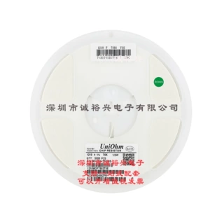 厚声 Uniohm 贴片电阻 1210 1% 75K   1210W2F7502T5E 1/2W