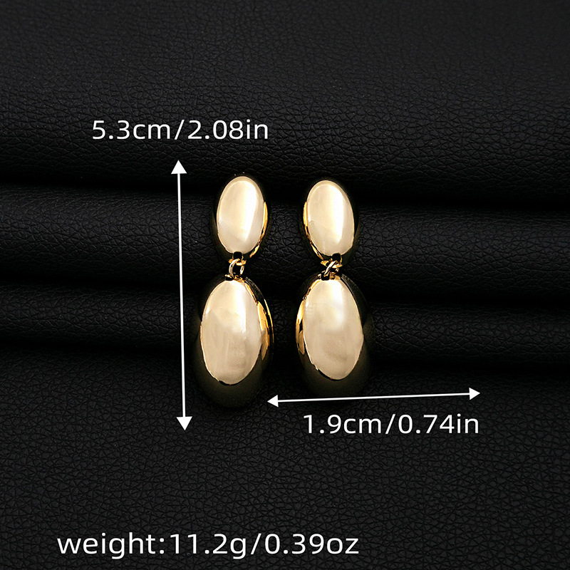 16g Weight Drop Earrings Classification 1 Pair Quantity Daily Occasion Iron Material Geometric Pattern Women's Gender Plating Design Simple Style Style 1 Pair Simple Style Geometric Plating Iron Drop Earrings 6