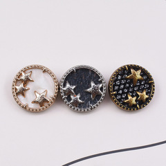Star-shaped metal buttons women's clothing, coat, outerwear, metal buttons, open sweater, fashion buttons