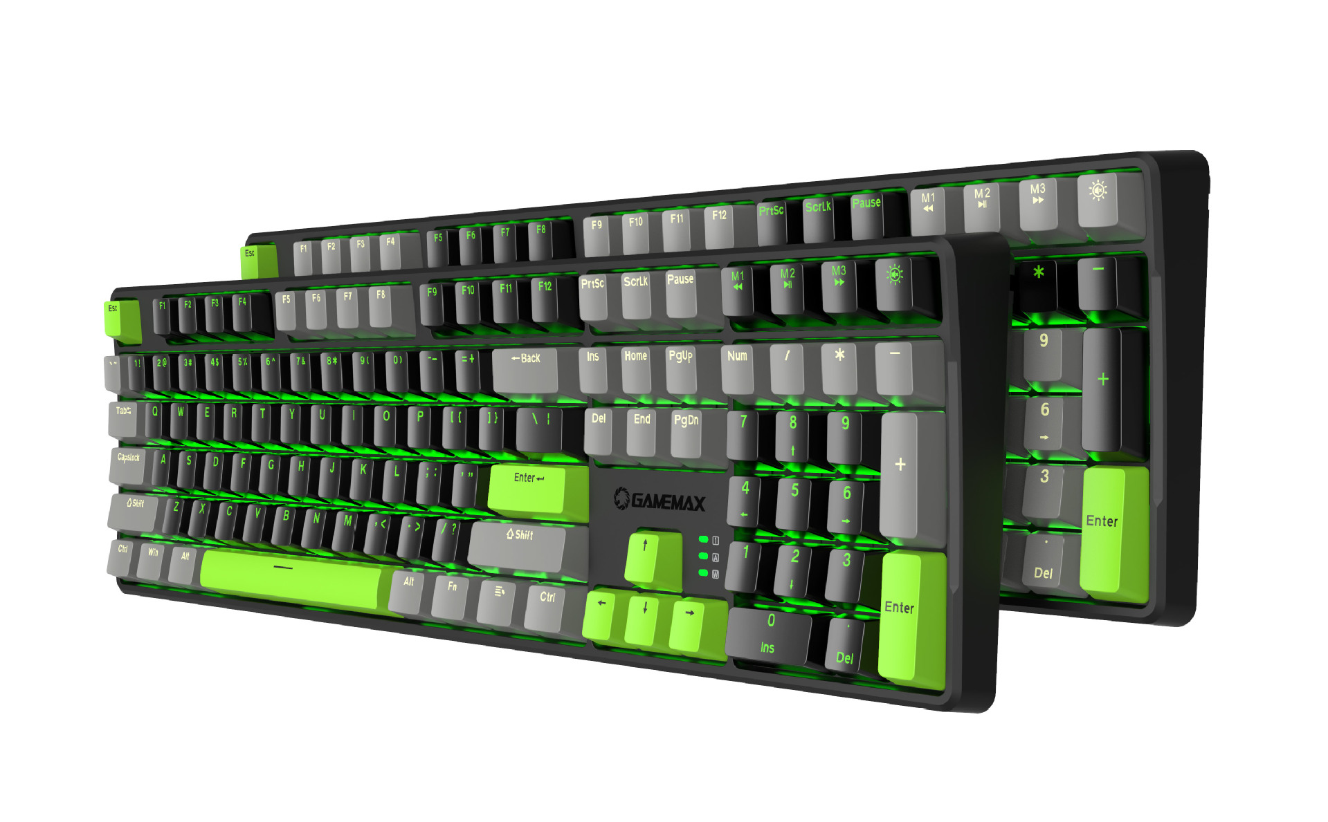 Mechanical Keyboard Wired Backlit 108 Key Green Switch Gaming_voghion.com