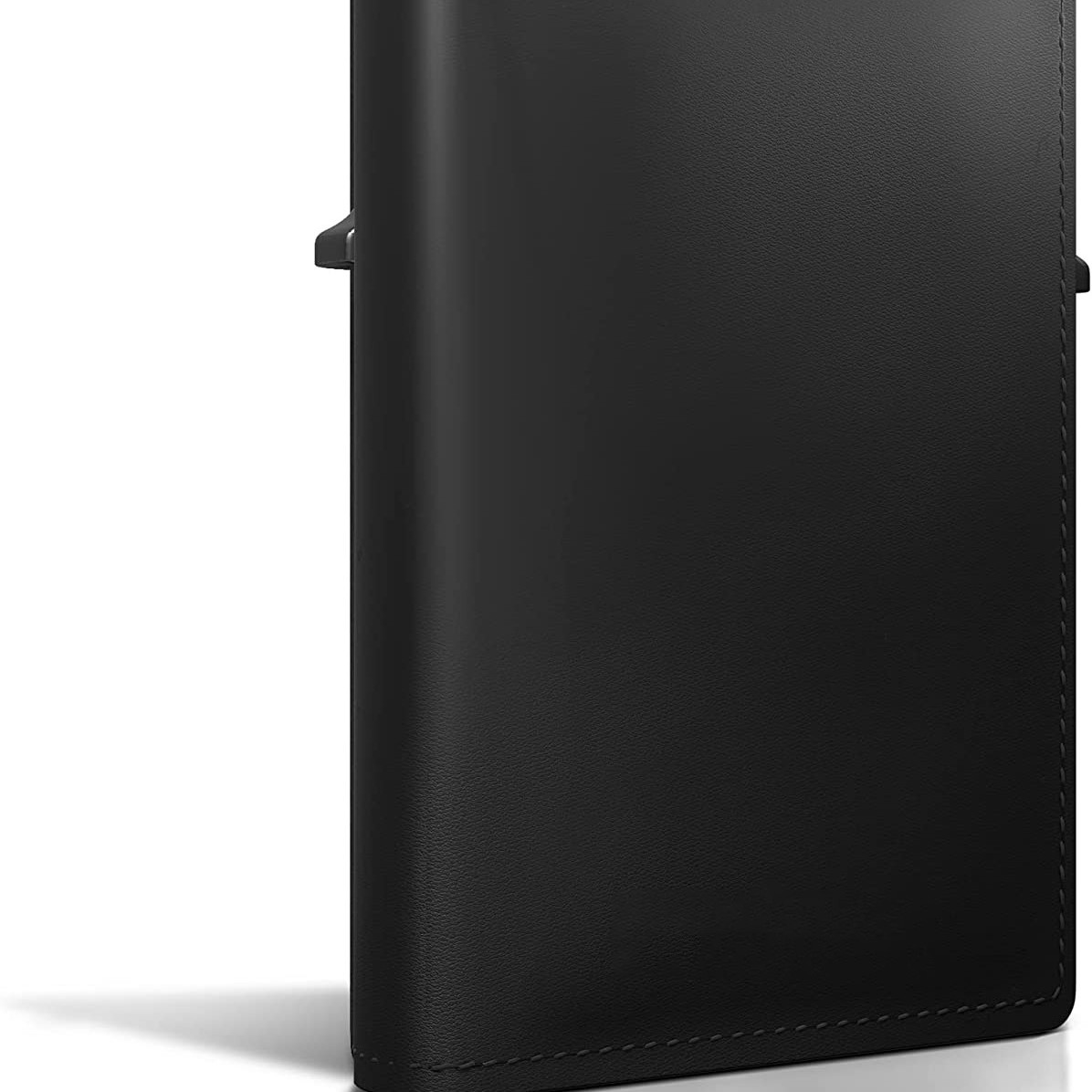 RFID europeo y americano Amazon metal aleación de aluminio titular de la tarjeta Airtag metal 100% cuero genuino Comercio exterior hombres