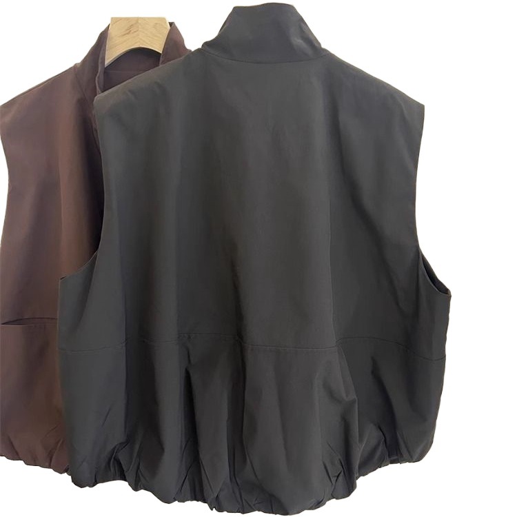 Gilet de travail court et simple de style européen GraceChic pour femme, collection automne 2025, coupe ample et décontractée._voghion.com