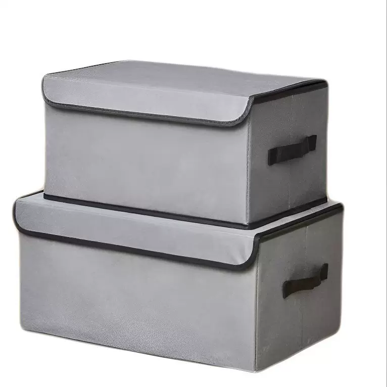 收纳箱可折叠衣物杂物防尘收纳盒带盖折叠储物箱批发扣衣柜防潮