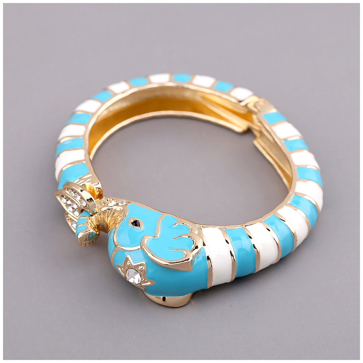 Elegant Streetwear Animal Alloy Enamel Inlay Artificial Diamond Women's Bangle display picture 20