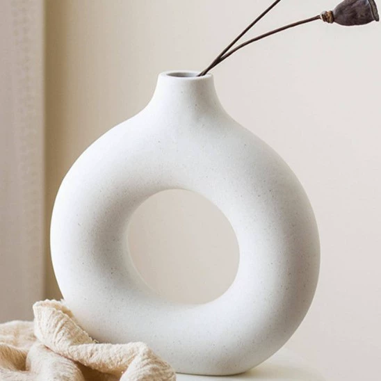 Кросс-бортные керамические vase украшения для гостиной, цветочная техника, геометрическая форма, столовая верхушка, домашние украшения